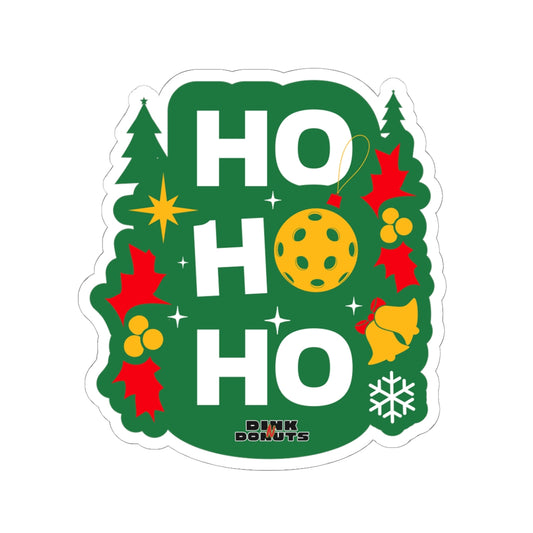 Christmas HO HO HO Pickleball Sticker
