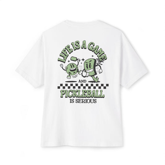 Copy of Pickleball is Serious (Green) Oversized Boxy Pickleball Unisex T-Shirt